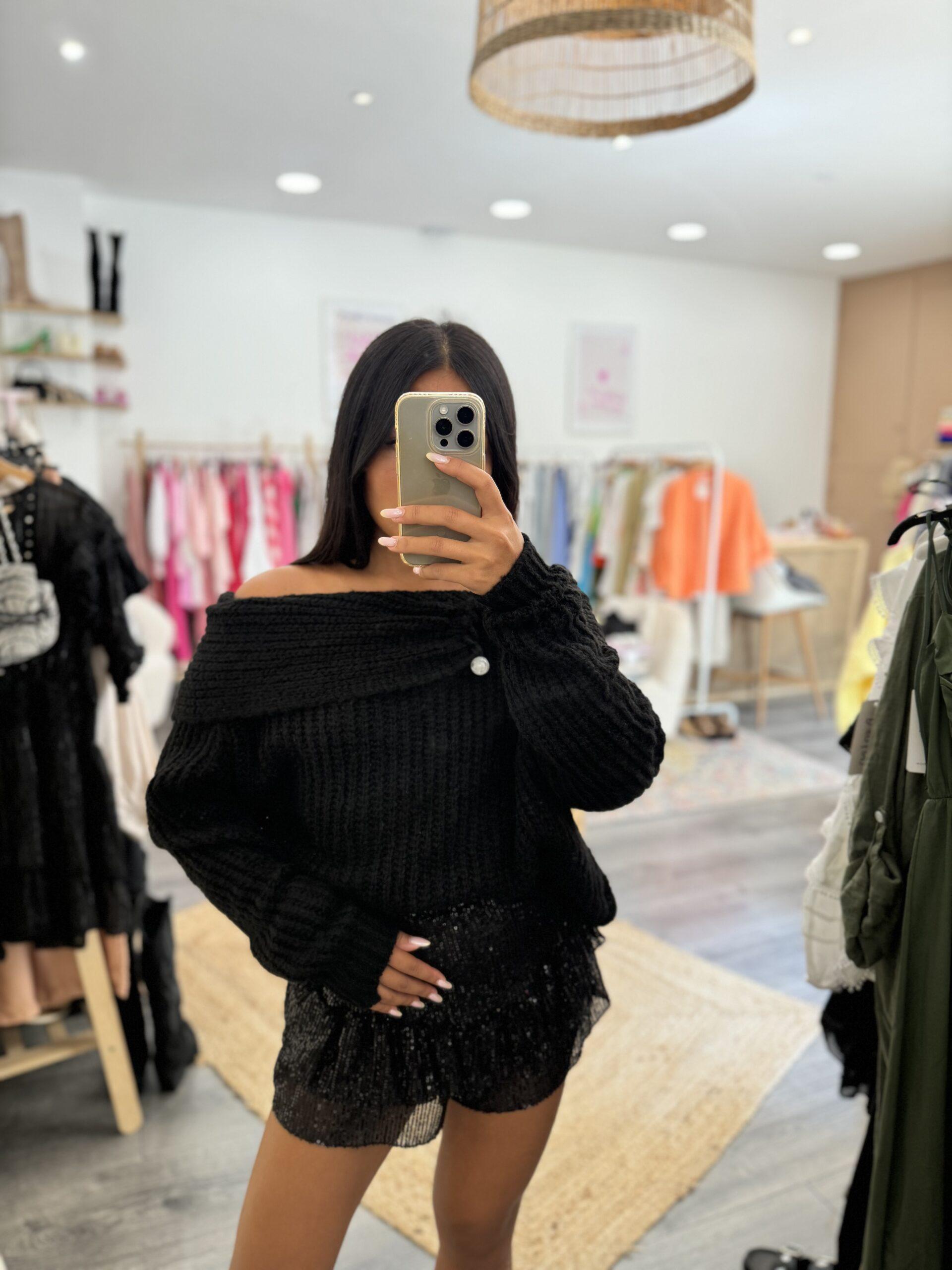 pull en maille col bardot JOSÉPHINE