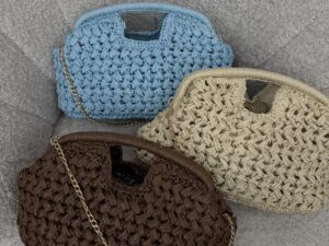 Sac porté main fibre naturelle BLANDINE (plusieurs coloris)